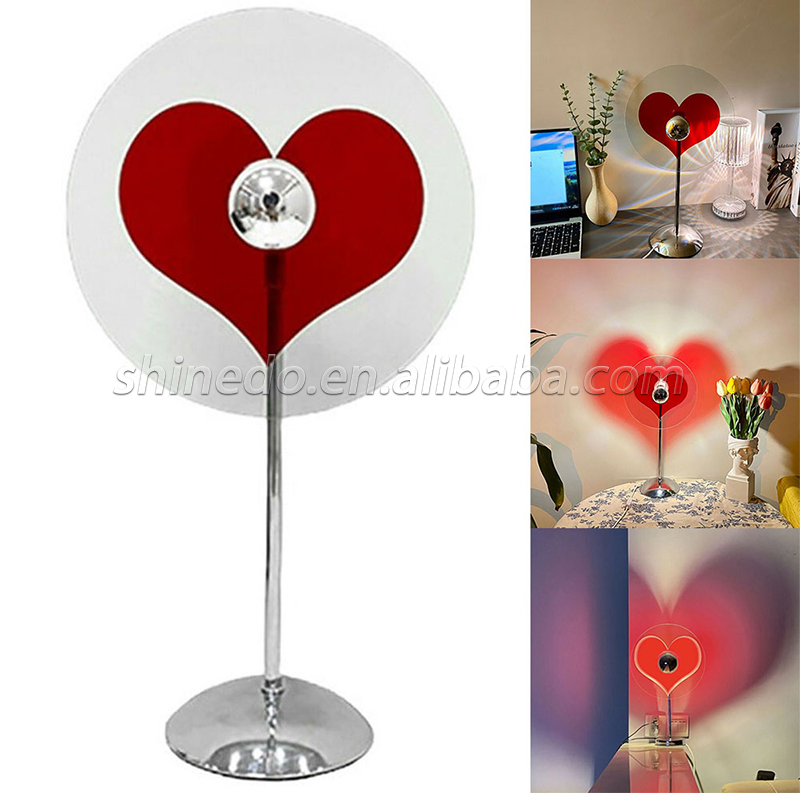 Romantic Love Table Lamp Heart-shaped Led Sunset Night Light Table Valentine's Day Red Love Heart Shape Night Light SD-SR639