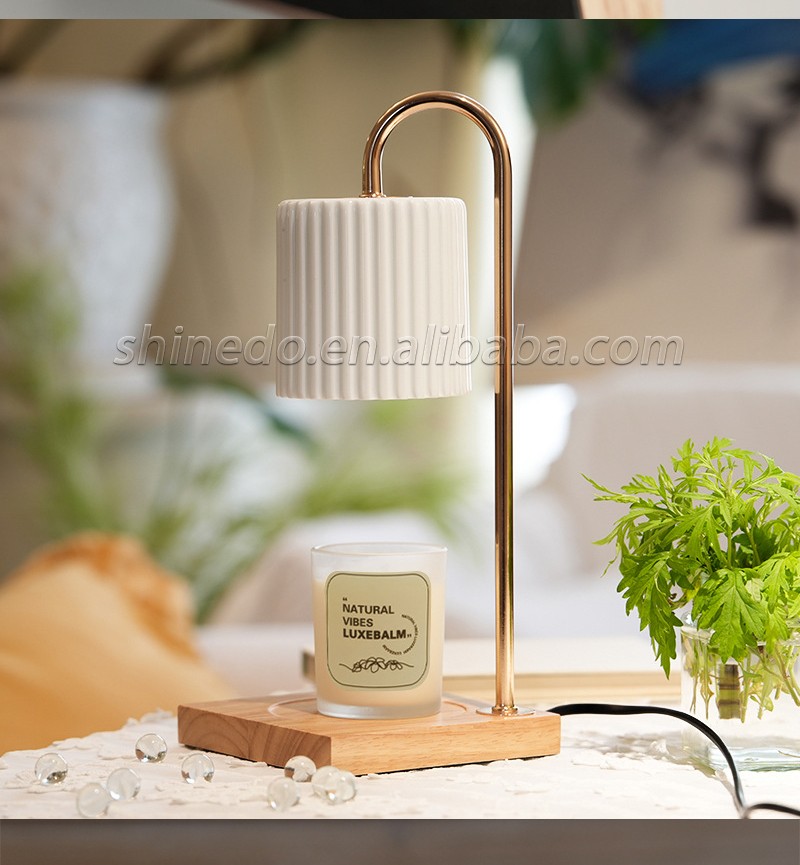 Elegant Candle Lamp Scented Wax Melting Lamp Amber Glass Candle Warmer for Home Decoration SD-SL1645