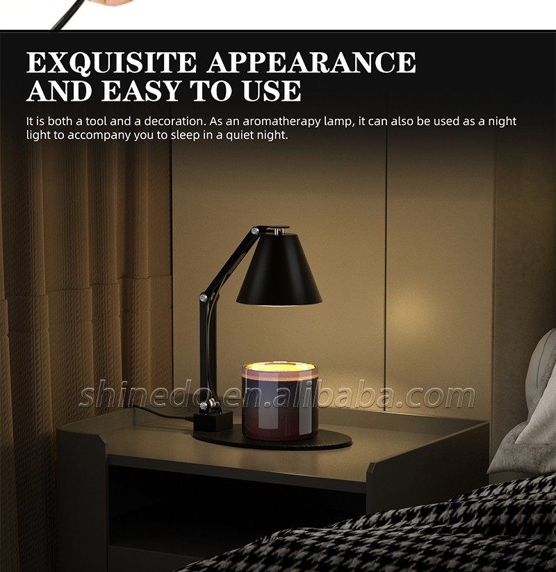 Electric candle warmer lamp Multi-functional Table Lamp Adjustable Brightness and USB Charging Port for Bedroom and Study SD-SL1643