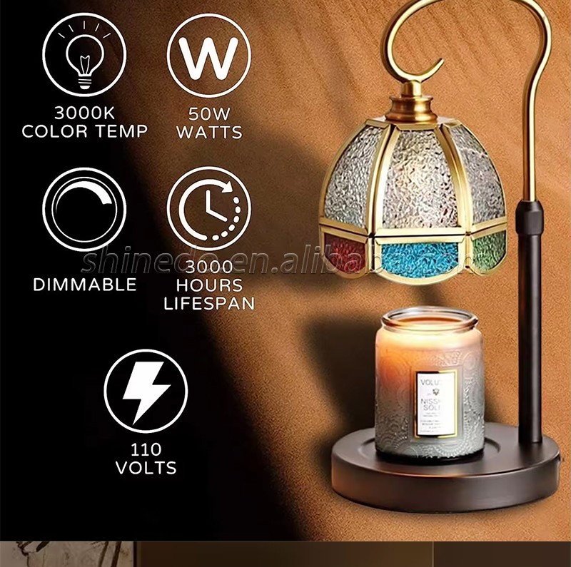 Nordic Candle warmer lamp Table Lamp Glass Aroma Candles LED Desk Lamp Bedside Study Home Ambiance Decorative Table Light SD-SL1654