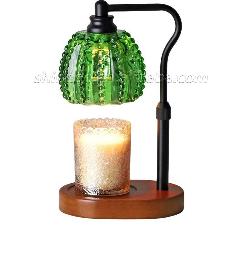 Candle Warmer Lamps Green Glass Night Lamp Dimmable Gift for Home Decor SD-SL1656