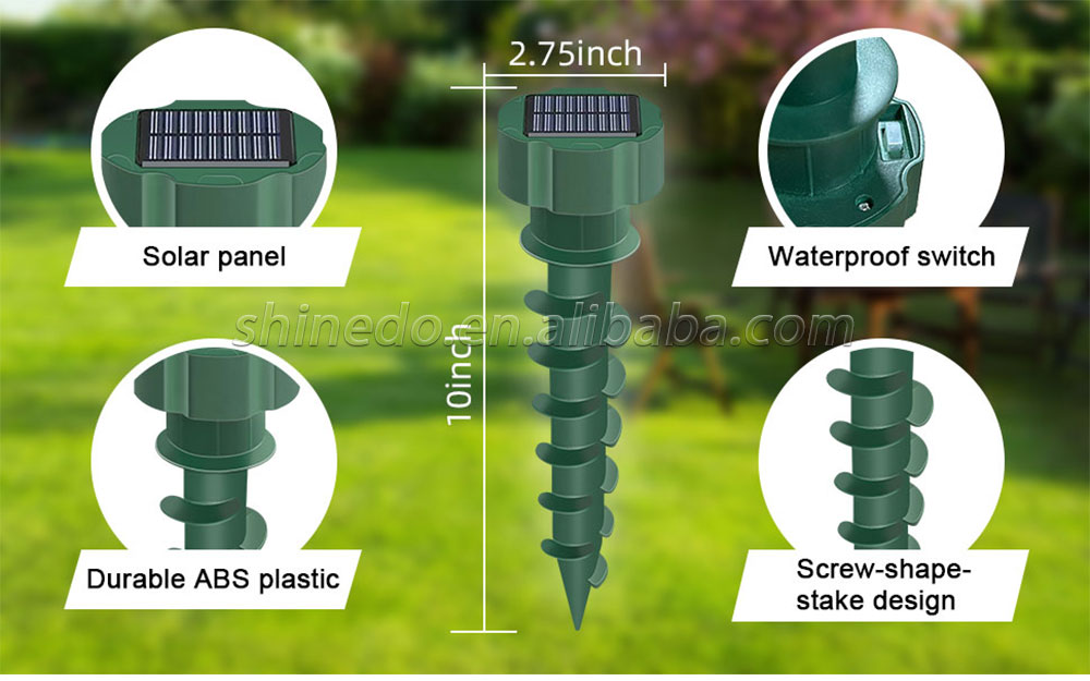 Outdoor solar spiral mouse repeller Electronic mouse repeller for garden garden farm SD-SL500