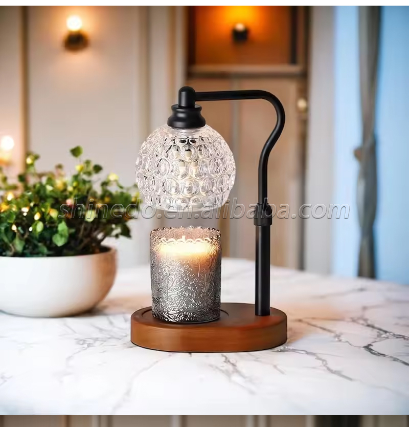 Crystal Candle Warmer Electric Wax Melt Lamp Bedroom Desk Table Lamps Waxing Burner Aromatherapy Light Indoor Lighting SD-SL1659