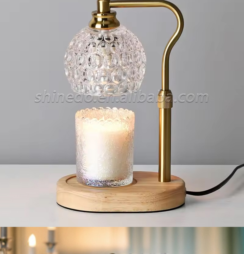 Crystal Candle Warmer Electric Wax Melt Lamp Bedroom Desk Table Lamps Waxing Burner Aromatherapy Light Indoor Lighting SD-SL1659