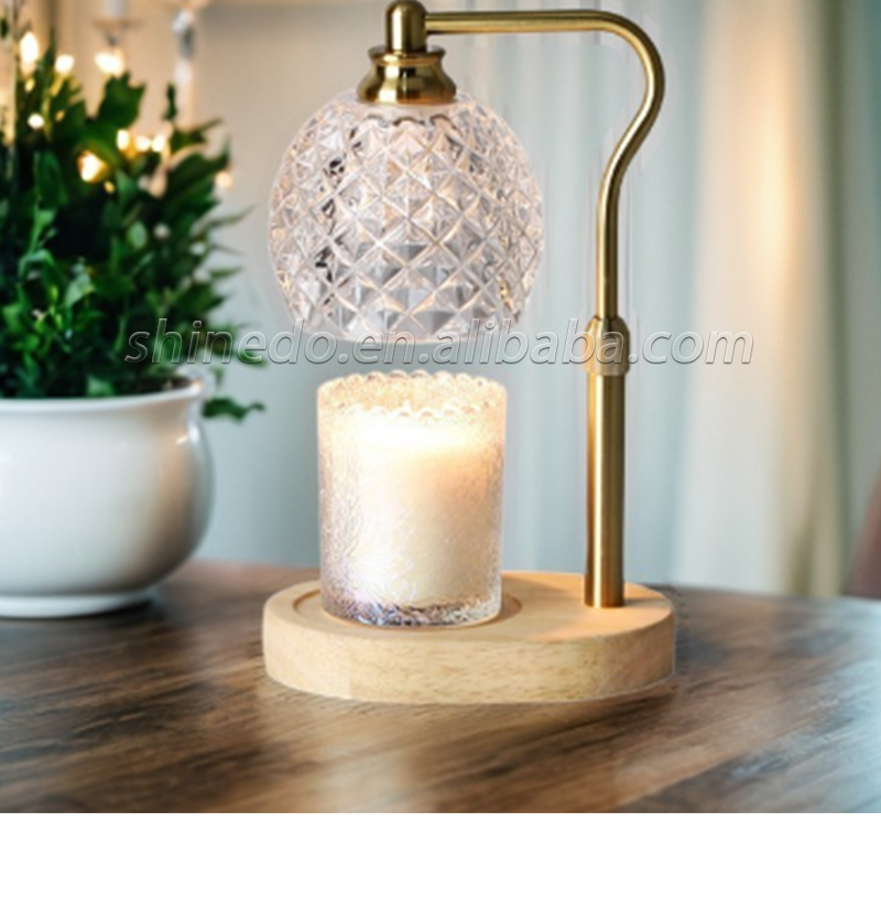 Crystal Candle Warmer Electric Wax Melt Lamp Bedroom Desk Table Lamps Waxing Burner Aromatherapy Light Indoor Lighting SD-SL1659