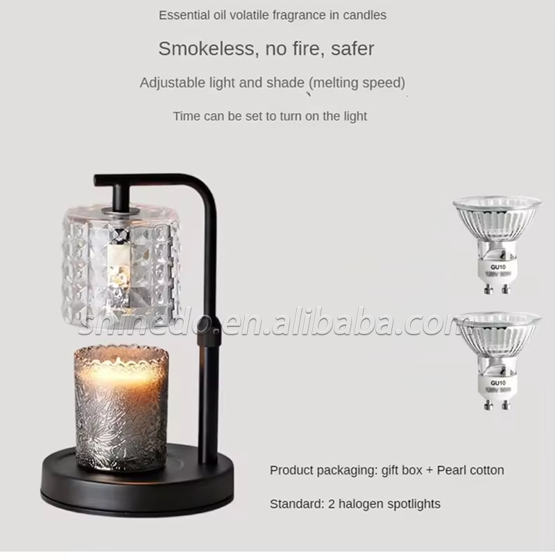 Aromatherapy Color Glass Indoor decor Scented Candle Warmer Lamp Candle Top Melting Lamp for the Bedroom SD-SL1662