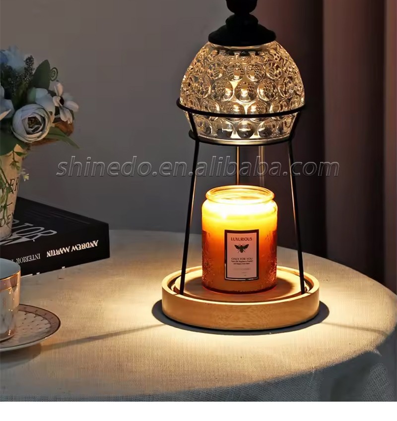 Modern Minimalism Indoor Bedroom Living Room bedside Atmosphere Wood Crystal Wax Melting Lamp Candle Warmer Table Lamp SD-SL1663