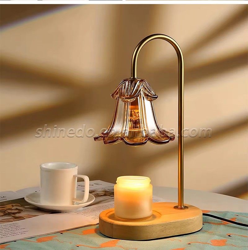 Cross border Lily of the Valley aromatherapy wax melt lamp French vintage bedroom bedside lamp Fire - free ambiance lamp SD-SL1595