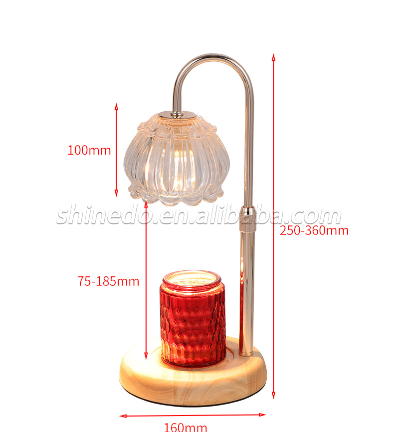 Timed wax melting lamp Lily of the valley scented wax lamp ins log bottom melting candle light Crystal aromatherapy light SD-SL1604