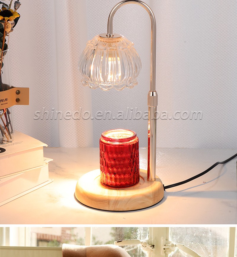 Timed wax melting lamp Lily of the valley scented wax lamp ins log bottom melting candle light Crystal aromatherapy light SD-SL1604