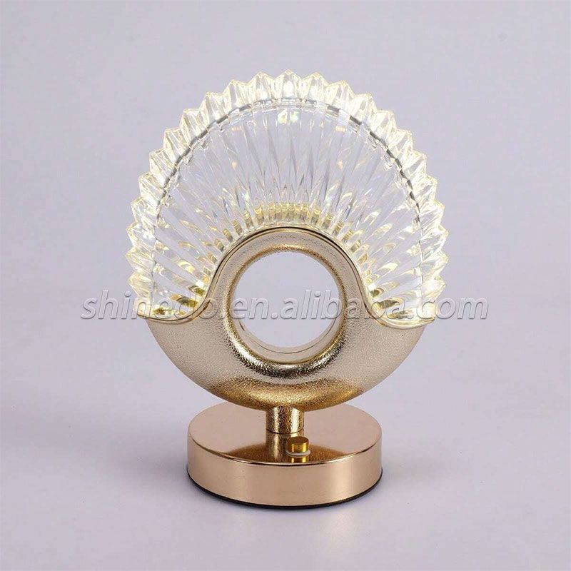 Nordic Crystal Rechargeable Table Lamp LED Dimmable Golden Desk Lamp Living Room Bedroom Hotel Bedside Lamp SD-SR530