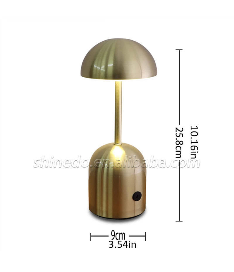 LED Cordless Table Lamp Retro Bar Metal Desk Lamps Rechargeable Touch Dimming Night Light Restaurant Bedroom Home Outdoor Decor SD-SR533