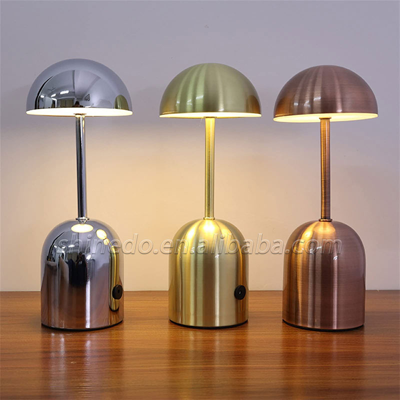 LED Cordless Table Lamp Retro Bar Metal Desk Lamps Rechargeable Touch Dimming Night Light Restaurant Bedroom Home Outdoor Decor SD-SR533