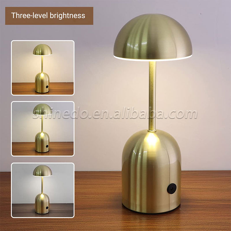 LED Cordless Table Lamp Retro Bar Metal Desk Lamps Rechargeable Touch Dimming Night Light Restaurant Bedroom Home Outdoor Decor SD-SR533