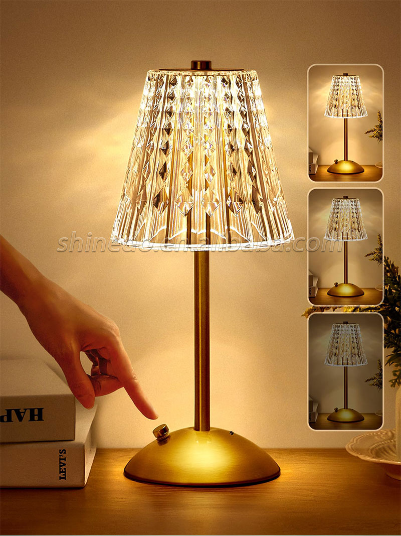 Crystal Table Lamp LED Desktop Night Light Nordic Decoration Desk Lamps Bar Hotel Bedroom Bedside Lighting SD-SR539