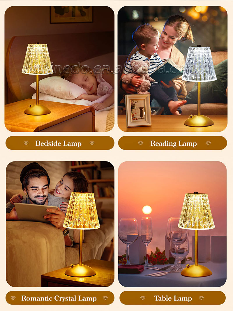 Crystal Table Lamp LED Desktop Night Light Nordic Decoration Desk Lamps Bar Hotel Bedroom Bedside Lighting SD-SR539