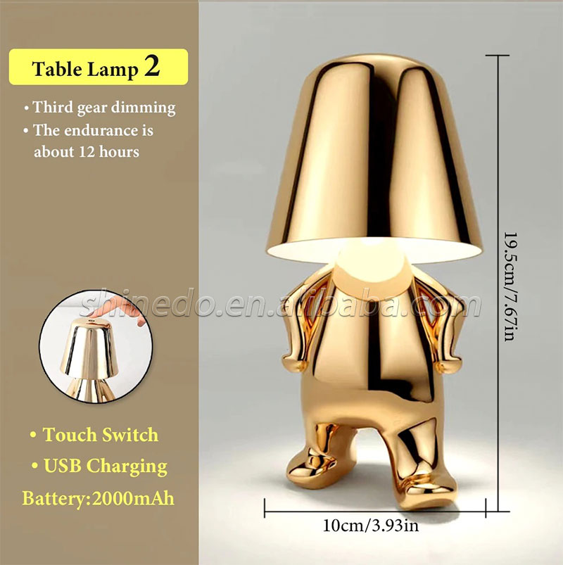 Crystal LED Lamp Projection Night Light USB Charging Touch Color Changing Room Decoration Atmosphere Table Lamp SD-SR541