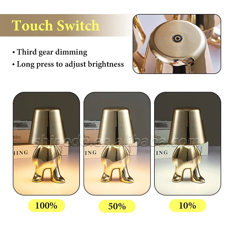 Crystal LED Lamp Projection Night Light USB Charging Touch Color Changing Room Decoration Atmosphere Table Lamp SD-SR541