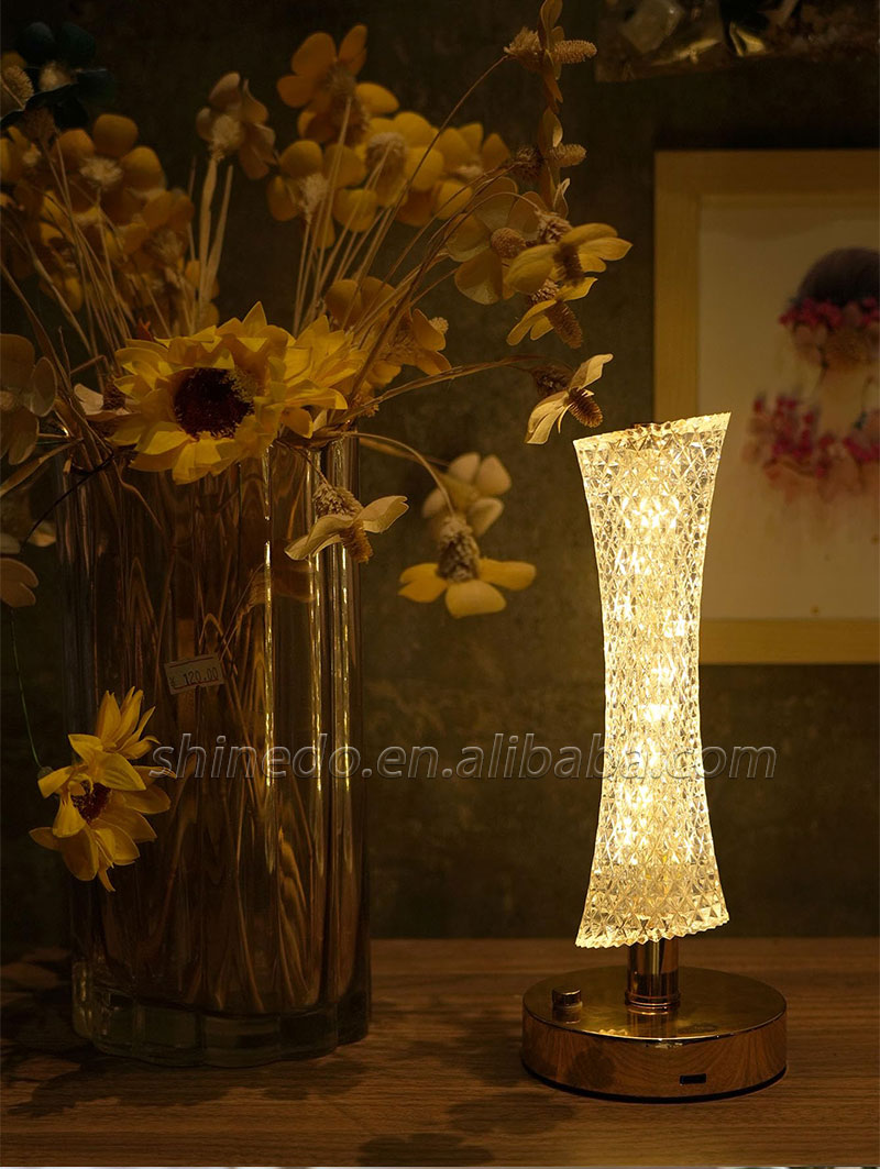 Crystal Table Lamp LED Desktop Night Light Nordic Decoration Desk Lamps Bar Hotel Bedroom Bedside Lighting SD-SR542