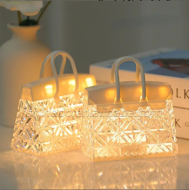 Creative night light acrylic crystal handbag gift for children New Year gift bedside atmosphere table lamp SD-SR558