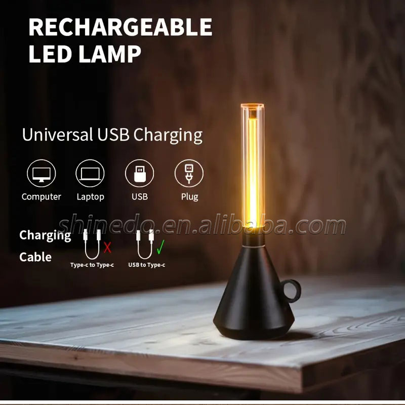 Rechargeable Table Lamp Desktop Night Light Touch Atmosphere Light USB Camping Light Outdoor Home SD-SR571