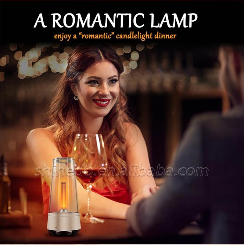 Retro table lamp LED glass night light rechargeable bedroom bedside desk light bar restaurant atmosphere light SD-SR580