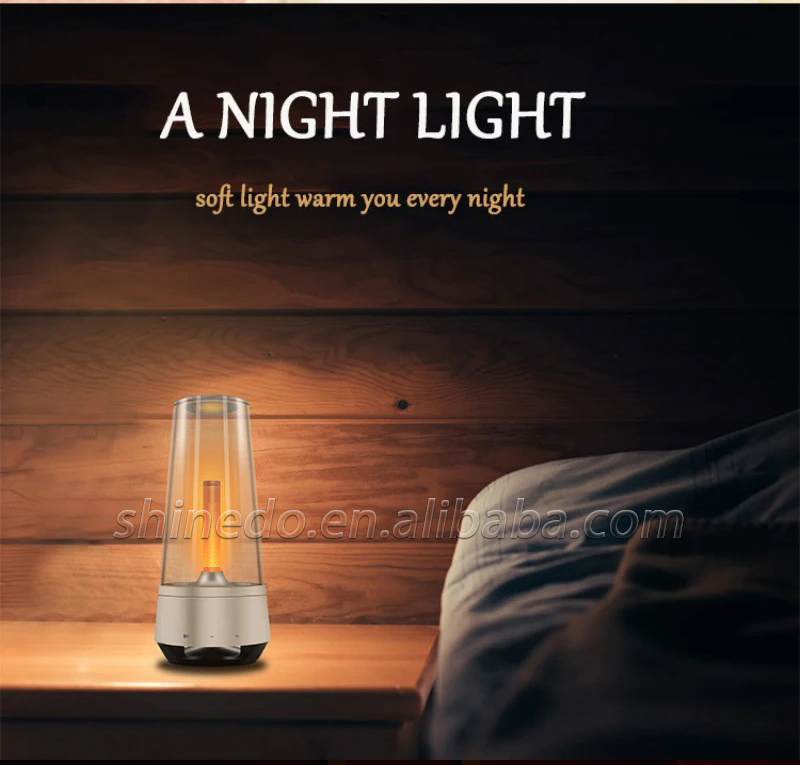 Retro table lamp LED glass night light rechargeable bedroom bedside desk light bar restaurant atmosphere light SD-SR580