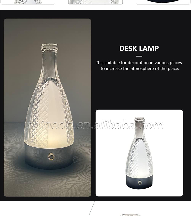 Modern simple crystal table lamp Living room bedroom bedside nightlight Charging touch portable atmosphere table lamp customized SD-SR584