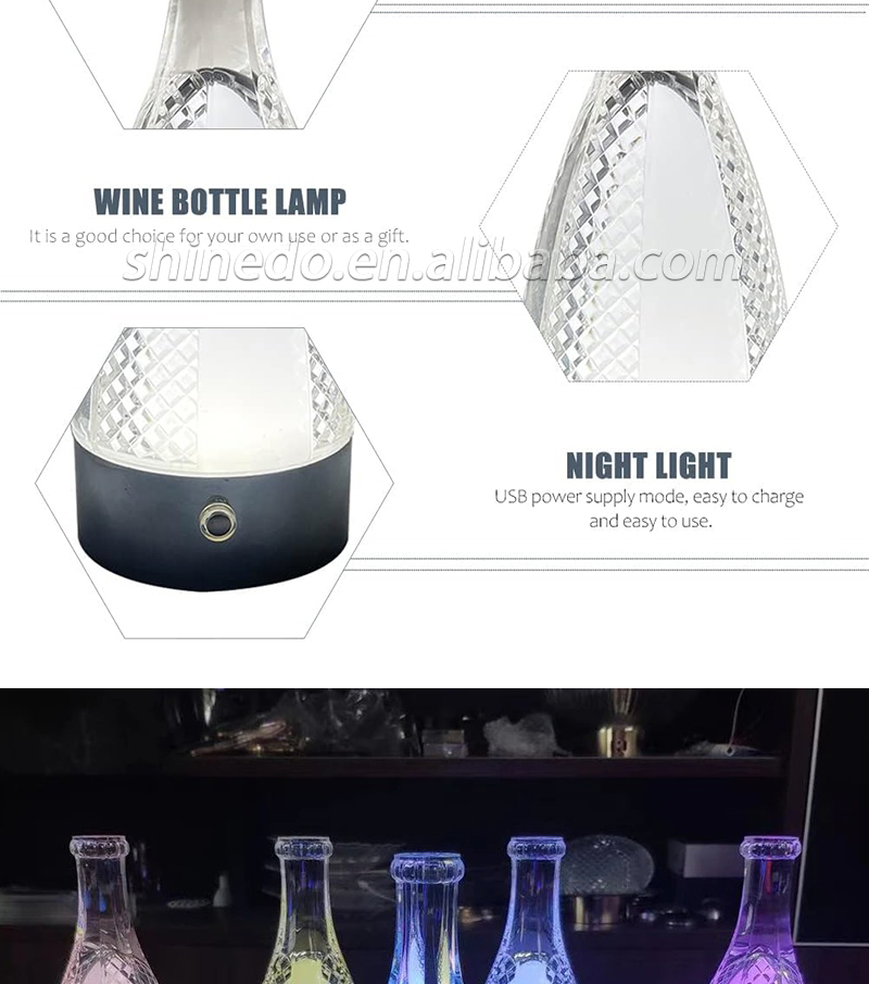 Modern simple crystal table lamp Living room bedroom bedside nightlight Charging touch portable atmosphere table lamp customized SD-SR584