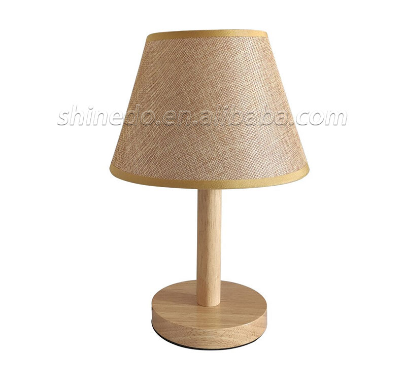 New Chinese cloth wood desk lamp Living room study bedroom simple ins wind bedside led lamp Zhongshan luminaire SD-SR608