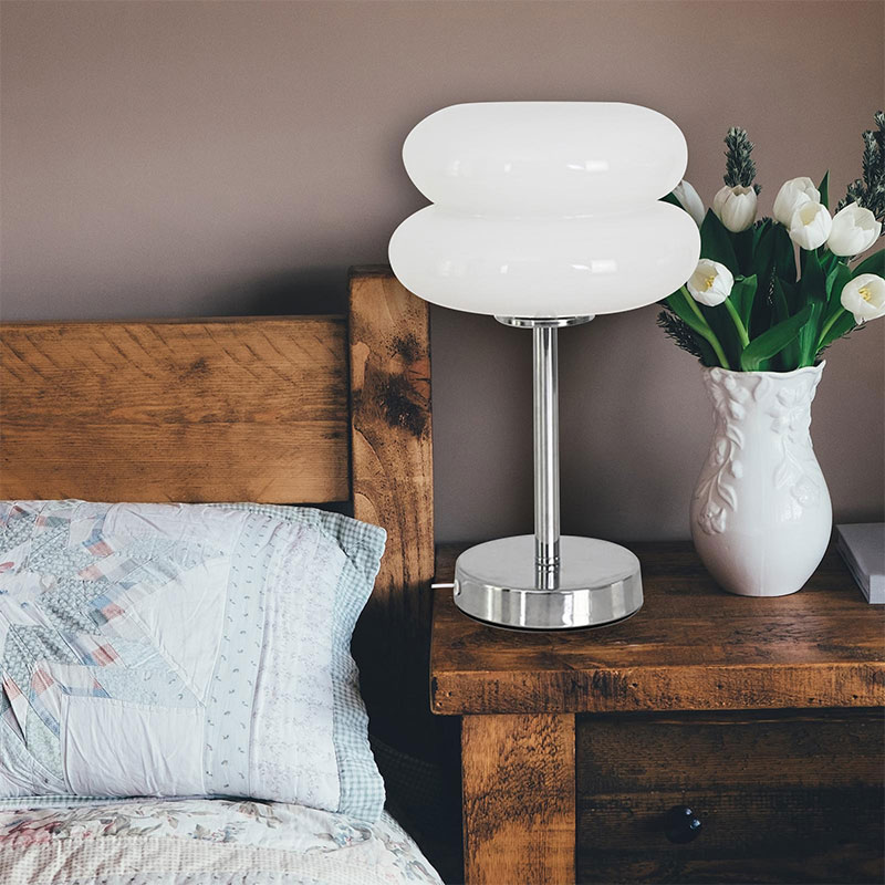 Nordic simple atmosphere egg tart glass lamp Creative bedroom bedside lamp living room decorative lamp pack House medieval lamp SD-SR609