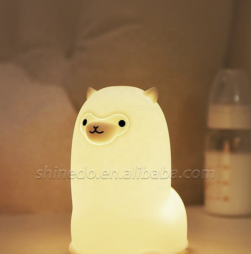 LED alpaca silicone light cute pat light eye protection with sleeping baby baby feeding gift SD-SR664