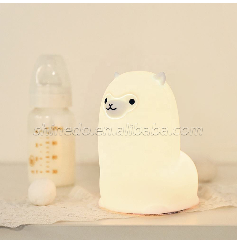 LED alpaca silicone light cute pat light eye protection with sleeping baby baby feeding gift SD-SR664