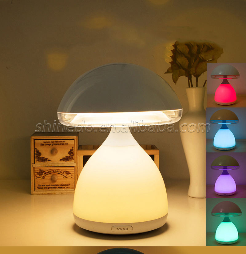 New colorful mushroom LED charging dimming atmosphere light creative magical breathing night light SD-SR678