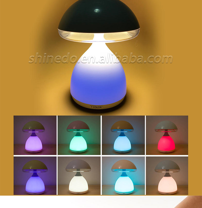 New colorful mushroom LED charging dimming atmosphere light creative magical breathing night light SD-SR678