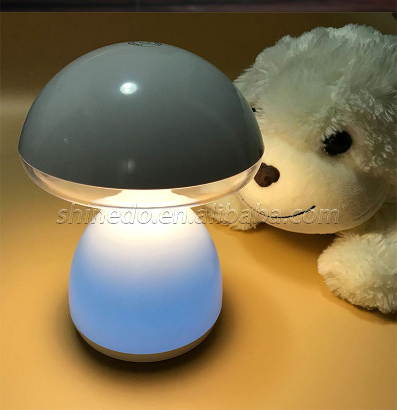 New colorful mushroom LED charging dimming atmosphere light creative magical breathing night light SD-SR678