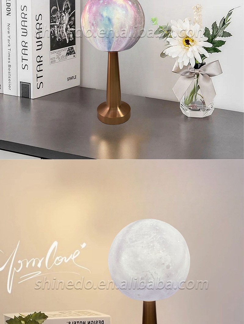 LED Moon light bar restaurant atmosphere sense night light metal base bedroom bedside decoration SD-SR683