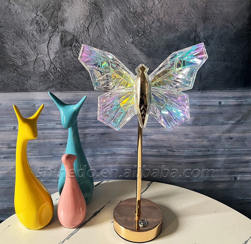 Three color decorative crystal butterfly lamp bar balcony atmosphere lamp for bedroom decoration SD-SR686