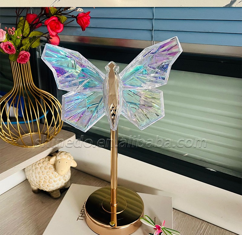 Three color decorative crystal butterfly lamp bar balcony atmosphere lamp for bedroom decoration SD-SR686