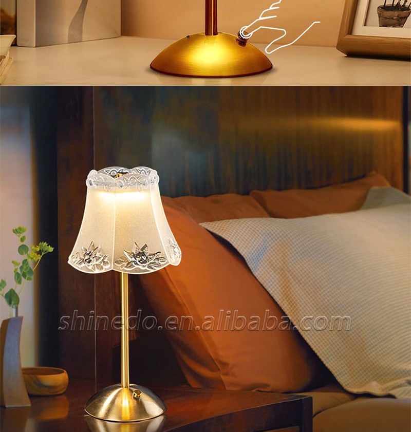 Bedside lamp advanced sense charging bedroom American modern simple night light SD-SR699