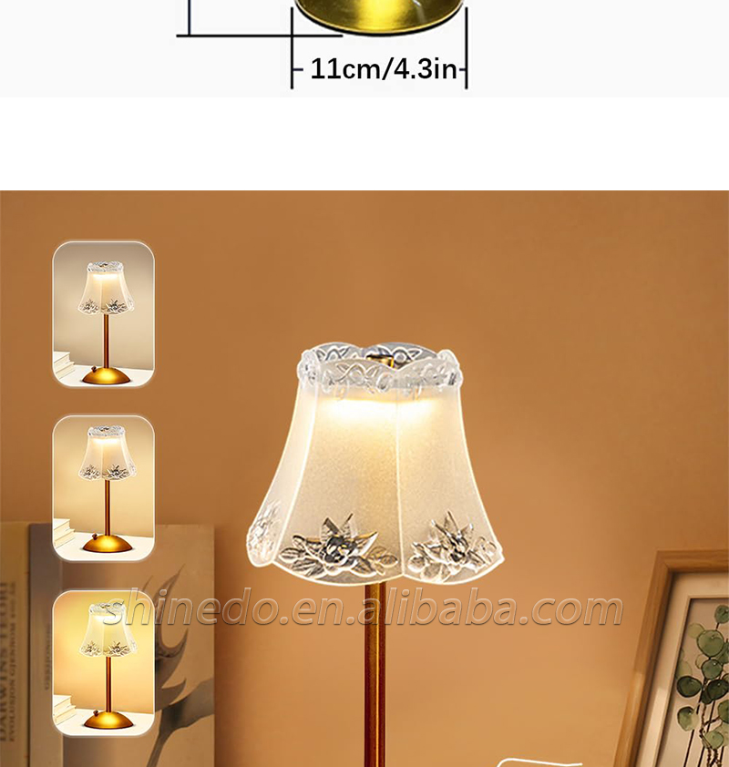 Bedside lamp advanced sense charging bedroom American modern simple night light SD-SR699