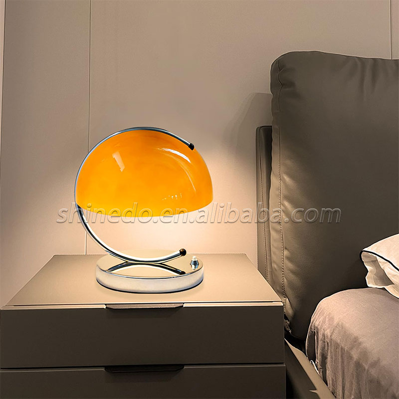 Danish medieval Italian lamp Postmodern Bauhaus bedroom headboard glass orange Korean living room glass lamp SD-SR752