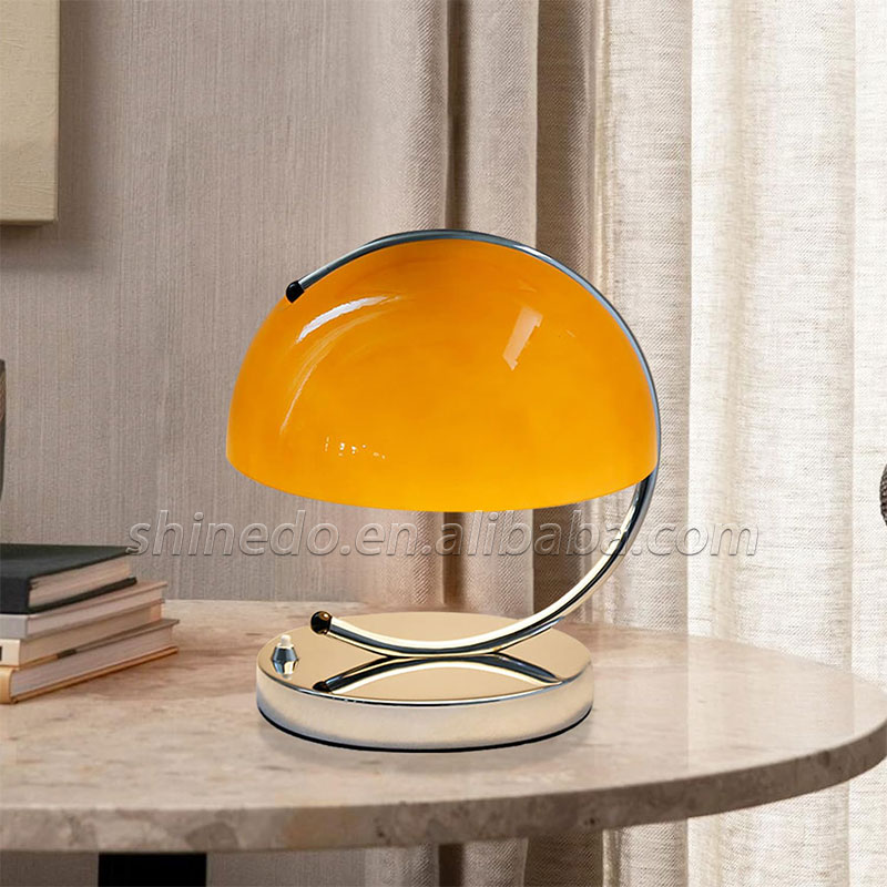 Danish medieval Italian lamp Postmodern Bauhaus bedroom headboard glass orange Korean living room glass lamp SD-SR752