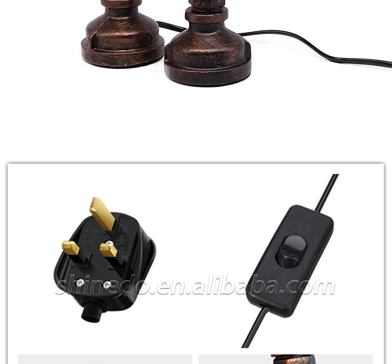 Cross-border for personalized creative iron pipe industrial retro style coffee bar desk water pipe robot lamp SD-SR762