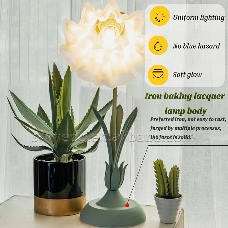 French retro bedside lamp atmosphere lamp Bedroom ins girl's birthday gift small American lily of the valley lamp SD-SR729