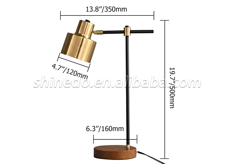 Classic Table Lamp USB Rechargeable Night Light Stepless Dimming Touch Desk Lamp Bedside Lamp Hotel Bar Decoration SD-SR805