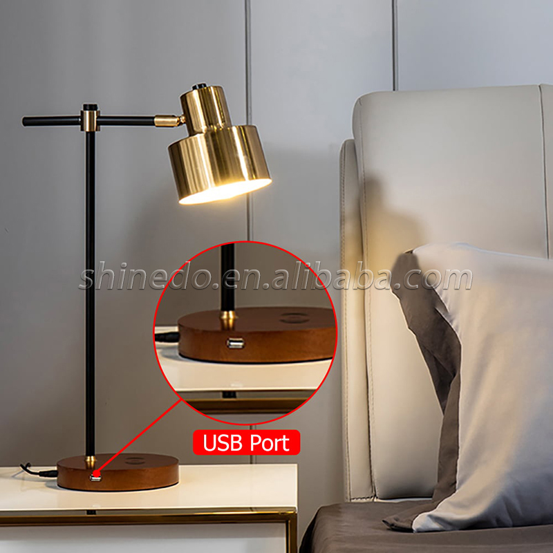 Classic Table Lamp USB Rechargeable Night Light Stepless Dimming Touch Desk Lamp Bedside Lamp Hotel Bar Decoration SD-SR805