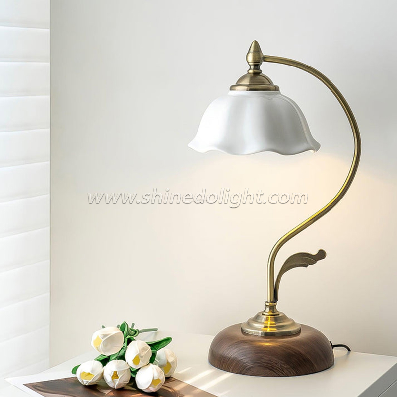 Nordic Flower Girl Table Lamp for Bedroom Bedside Lights Lampshade Living Room Decoration Study Desk Lamp SD-SR811