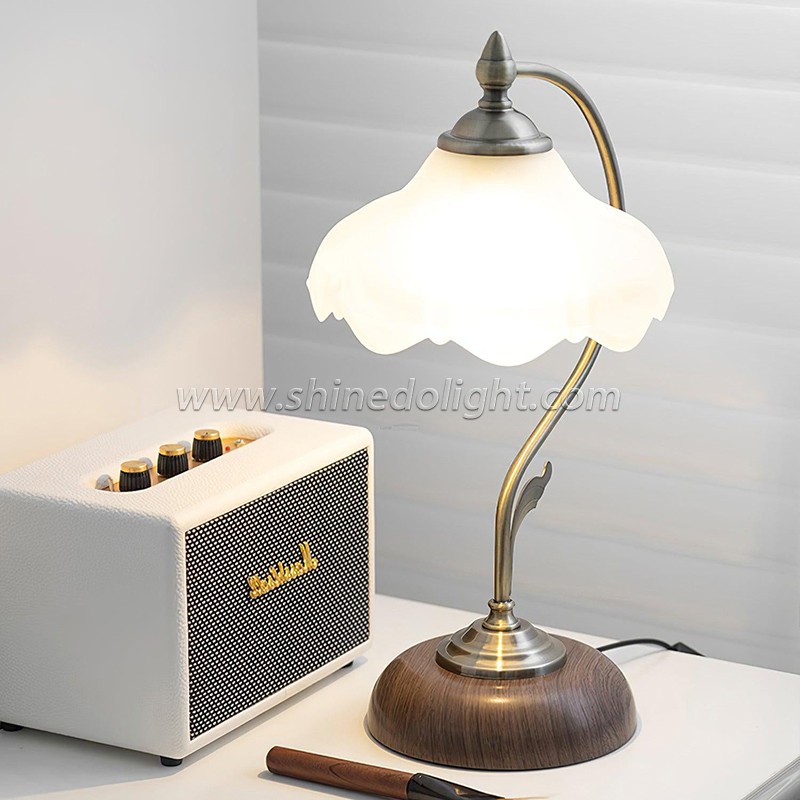 Nordic Flower Girl Table Lamp for Bedroom Bedside Lights Lampshade Living Room Decoration Study Desk Lamp SD-SR811