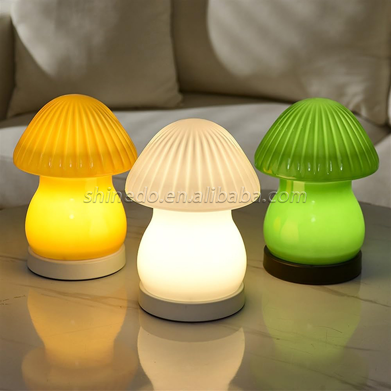 Modern Mushroom Rechargeable LedTable Lamp Warm Creative Living Room Bedroom Children's room Minimalist Art Lighting SD-SR812